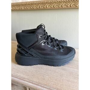 Kizik Wasatch unisex high top all black sneakers M 6.5/W 8 wide